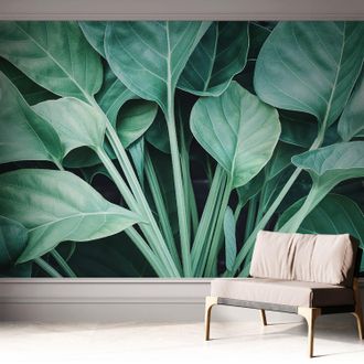 Tulup Carta Da Parati Autoadesiva - Fotomurale - Decorazione Parete - Stile Elegante - Decorazione Casa - Natura Verde 312x219 Cm