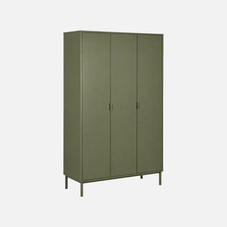 Sweeek Vestidor, Armario De Madera Y Metal Con 3 Puertas