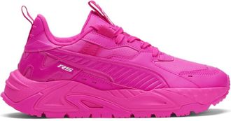 Puma Womens Rs-Trck Brighter Days Lace Up Sneakers Shoes Casual - Pink, Pink, 3.5 UK
