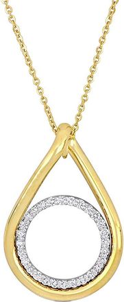 Rina Limor 14K Two-Tone 0.42 Ct. Tw. Diamond Intertwined Circle Pendant Necklace