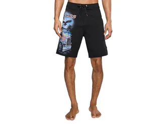 Hurley Phantom Eco Haulin Glass Boardshort 20 Mens Swimwear Black : 32, Elastane/Polyester