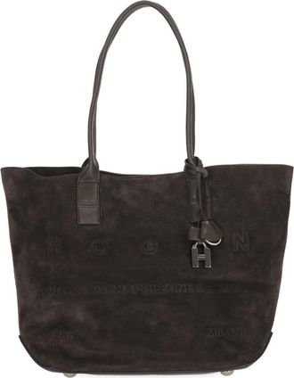 Hogan Rich Brown Suede Leather Shoulder Bag