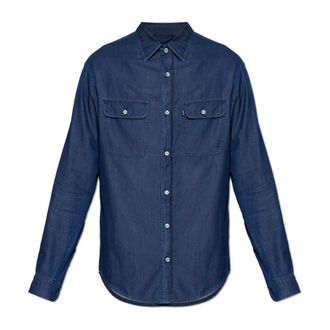 Paul & Shark Paul & Shark, Denim Shirts, male, Blue, Size: 2XL Denim Shirt