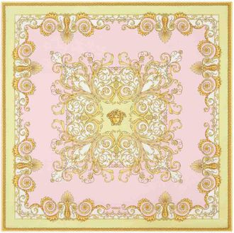 Versace Barocco Print Silk Foulard