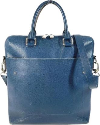 Louis Vuitton Pre-owned Shoulder Bag - Heren - Vintage Schoudertas - Blauw - ONE Size - Leer - Vintage