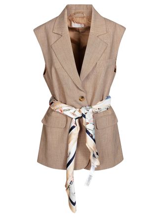 Liu Jo Rich Brown Navetta Flap Pockets Vest