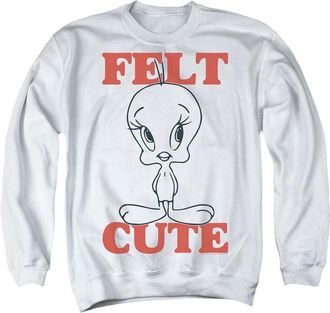 Gildan Looney Tunes Felt Cute Adult Crewneck Sweatshirt