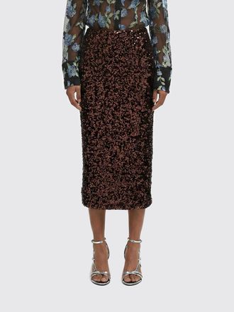 Rotate Skirt ROTATE Woman color Coffee