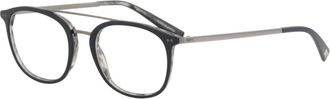 John Varvatos Mens V378 Square Eyeglasses In Navy Smoke