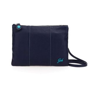 Gabs Cross Body Bags, female, Blue, Size: ONE SIZE Blue Leather Beyonce Clutch with Adjustable Strap