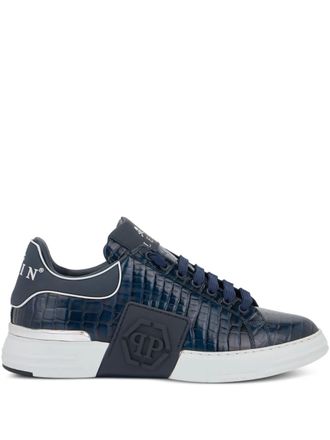 Philipp Plein Sneakers Phantom Kick$ Cocco goffrate - Blu