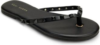 Yosi Samra Womens Rivington Stud Flip Flop In Black