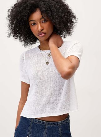 Only Womens Rolled trim fine-knit sweater