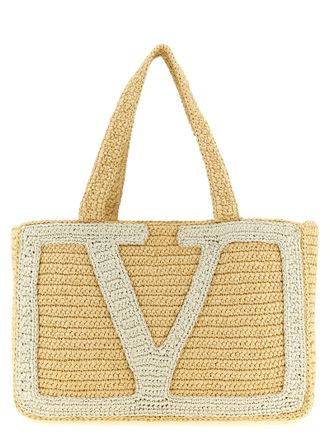 Valentino Garavani White Viscose Tote Womens Bag