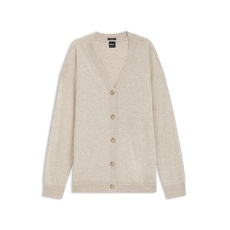 BOSS Relaxed-fit cardigan in cashmere
