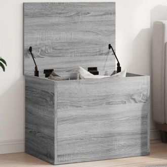 vidaXL Caja De Almacenaje Madera De Ingenier&iacute;a Gris Sonoma 60x42x46 Cm Vidaxl