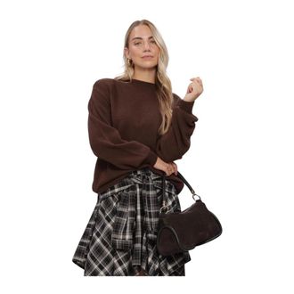 ALIX The Label Alix The Label - Pullover met schoudervullingen - Dames - Truien - Bruin - Maat: S
