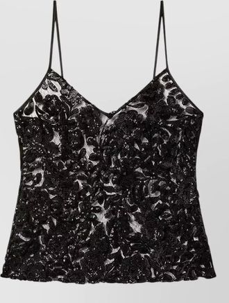 Golden Goose tulle v-neck sleeveless top