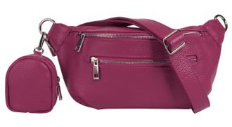 Samantha Look G&uuml;rteltasche SAMANTHA LOOK, Damen, Gr. B/H/T: 27cm x 16cm x 5cm onesize, pink, Leder, leicht gl&auml;nzend, unifarben, Taschen G&uuml;rteltasche, echt Leder, Ma