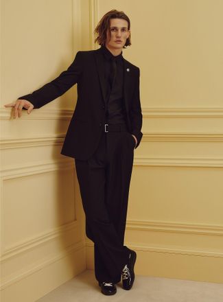 Le 31 Mens Pleated belted pant Antwerp fit - Straight loose