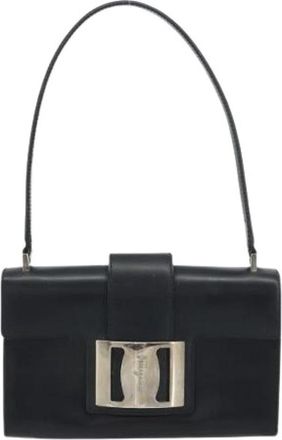 Ferragamo Pre-owned Shoulder Bag - Dames - Vintage Schoudertas - Zwart - ONE Size - Leer - Vintage