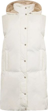 PESERICO Long Gilet - Dames - Bodywarmers - Wit - M - Polyester - Jassen