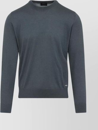 Brioni ribbed crewneck sweater with cuffs and hem