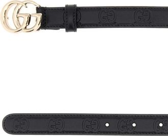 Gucci Womens Gg Marmont Belt Black Leather
