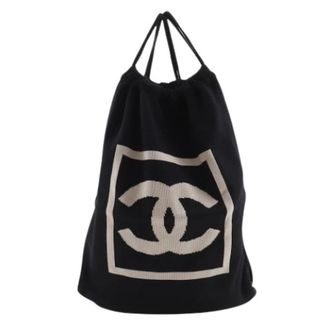 Chanel Pre-owned Backpacks, female, Black, Size: ONE SIZE Pre-owned Cotton Backpack