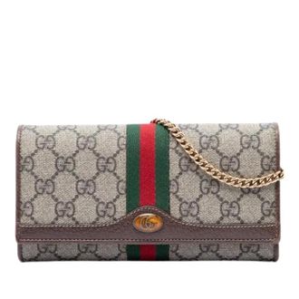 Gucci Pre-owned Ophidia Wallet on Chain - Dames - Pre-owned - Beige - Maat: ONE Size