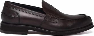 Seboy&acute;s Brown Classic Penny Strap Leather Loafers