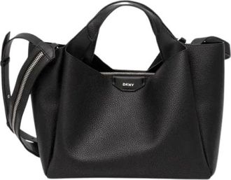 DKNY Dkny, Tassen, Dames, Zwart, ONE Size, Leer, Willa Satchel