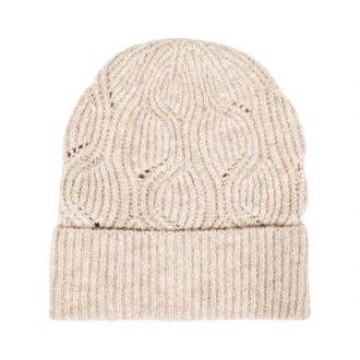Only Beige Gebreide Blend Caps - Gezellige Stijl - Dames - Hoeden - Beige - ONE Size - Wol - Accessoires