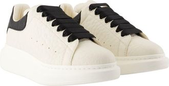 Alexander McQueen Womens Quilted Leather Sneaker White Calfskin
