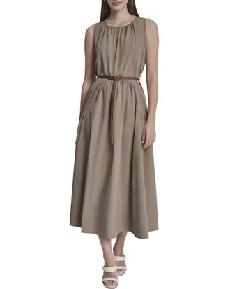 DKNY Dkny Drop Waist Midi Dress