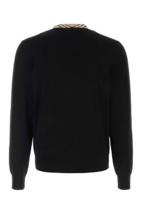 Burberry Mens Black Wool Sweater Exterior: Maglieria
