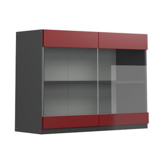 Vicco Mobile alto R-Line, Rosso, 80 cm Forma a J, Vicco