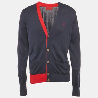 Carolina Herrera Blue Cotton Knit Cardigan
