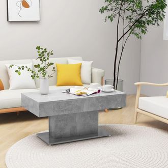 vidaXL Vidaxl - Mesa De Centro Madera Contrachapada Gris Hormig&oacute;n 96x50x45 Cm
