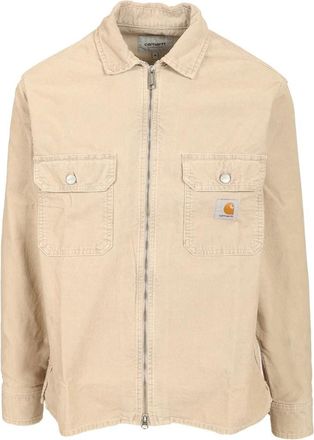 Carhartt Work in Progress Reynold Shirt Jacket - Heren - Zomerjassen - Beige - L - Katoen - Jassen