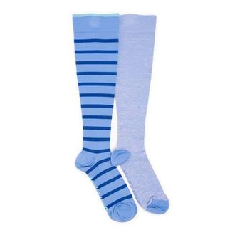 Muk Luks Nylon Blend Compression Socks 2 Pair Pack in Blue at Nordstrom