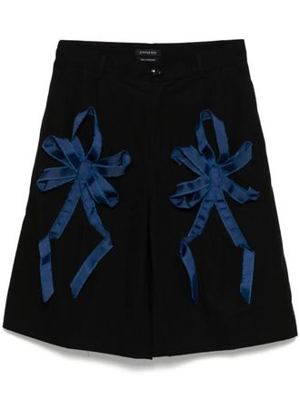 Juntae Kim applique shorts - Black