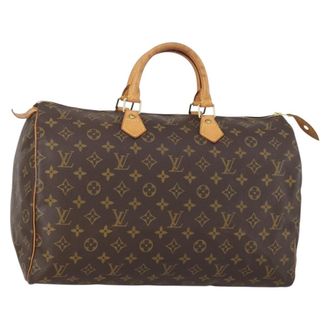 Louis Vuitton Speedy Handbag Monogram Canvas Brown Canvas Handbag (Pre-Owned)