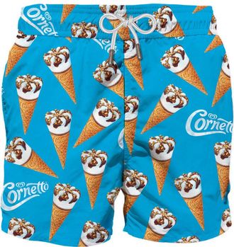 MC2 Saint Barth Man Classic Swim Shorts With Algida Print Algida Special Edition