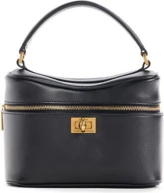 Balenciaga Rodeo Leather Vanity Case in 1000 Black at Nordstrom