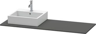 Duravit Consola Duravit Xsquare 16x1400x550mm Con Recorte Izquierdo Grafito Mate