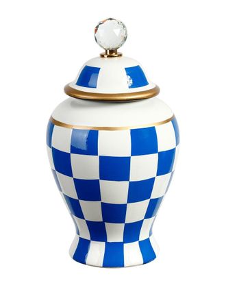 Mark Roberts Small Checkered Urn With Lid