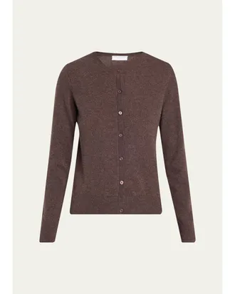 Majestic Filatures Cashmere Button-Front Crewneck Cardigan