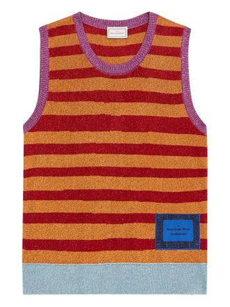 Pierre-Louis Mascia Tricot vest - unisex - Polyester/Polyamide/Acetate - L - Orange