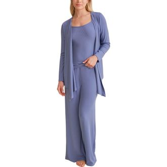 Fleur't Open Front Cardigan in Denim Waffle at Nordstrom, Size X-Small